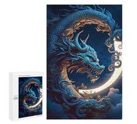 1000 PCS Puzzle para Adolescentes Dragon Moon Mythology Art Teenager-Puzzles Anti-Stress Juguetes Vacaciones en Casa Pasatiempo Desafío Educativo 1000 PCS