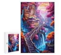 1000 PCS Puzzle para adultos Fantasy Mountain Village -1 Puzzle para Adultos Juguete Antiestrés Análisis y lógica desafiante para resolver 1000 PCS