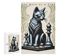 1000 PCS Rompecabezas - Cat Chess Poster Rompecabezas para Adultos Juegos Relajantes Vacaciones En Casa Matar El Tiempo Oferta como Regalos para Toda La Familia 1000 PCS