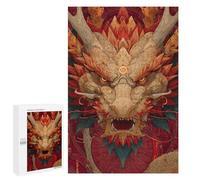 1000 PCS Rompecabezas Chinese Dragon Artwork Rompecabezas para Adultos Rompecabezas para La Diversión Familiar Difícil Y Desafiante Juego Educativo Familiar 1000 PCS