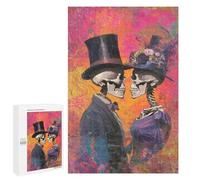 1000 PCS Rompecabezas Day of The Dead Couple Art Print-5 Rompecabezas para Adolescentes Carrera De Velocidad Manual Lista De Deseos con Juguetes De Papá Noel Juegos Educativos 1000 PCS