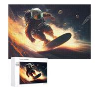 1000 PCS Rompecabezas De Piezas para Adolescentes Astronaut Surfing in Space -16 Rompecabezas para Adultos Juego Familiar Análisis Y Desafío Educativo De Lógica 1000 PCS