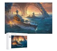 1000 PCS Rompecabezas De Piezas para Adolescentes Battle of Paris Naval Clash Under The Eiffel Tower Rompecabezas para Adultos Juego Familiar Análisis Y Desafío Educativo De Lógica 1000 PCS