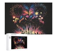 1000 PCS Rompecabezas De Piezas para Adolescentes City Skyline Fireworks Display Rompecabezas para Adultos Juego Familiar Análisis Y Desafío Educativo De Lógica 1000 PCS
