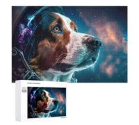 1000 PCS Rompecabezas De Piezas para Adolescentes Dog in Space Helmet Cosmic Adventure Rompecabezas para Adultos Juego Familiar Análisis Y Desafío Educativo De Lógica 1000 PCS