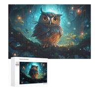 1000 PCS Rompecabezas De Piezas para Adolescentes Enchanted Forest Owl Rompecabezas para Adultos Juego Familiar Análisis Y Desafío Educativo De Lógica 1000 PCS