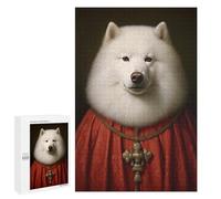 1000 PCS Rompecabezas De Piezas para Adolescentes Samoyed The Pope Rompecabezas para Adolescentes Juegos Familiares Análisis Y Desafío Educativo De Lógica 1000 PCS