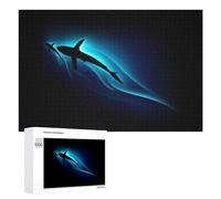 1000 PCS Rompecabezas De Piezas para Adolescentes Sharks in The Deep Blue Sea Rompecabezas para Adultos Juego Familiar Análisis Y Desafío Educativo De Lógica 1000 PCS