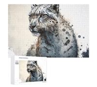 1000 PCS Rompecabezas De Piezas para Adolescentes Snow Leopard Majestic Wild Beauty Rompecabezas para Adultos Juego Familiar Análisis Y Desafío Educativo De Lógica 1000 PCS