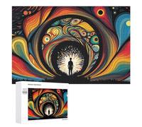 1000 PCS Rompecabezas De Piezas para Adolescentes Vibrant Portal to Inner Light Rompecabezas para Adultos Juego Familiar Análisis Y Desafío Educativo De Lógica 1000 PCS