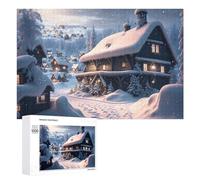 1000 PCS Rompecabezas De Piezas para Adolescentes Winter Wonderland Village Rompecabezas para Adultos Juego Familiar Análisis Y Desafío Educativo De Lógica 1000 PCS