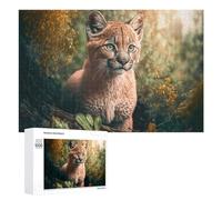 1000 PCS Rompecabezas De Piezas para Adolescentes Young Puma in Autumn Forest Rompecabezas para Adultos Juego Familiar Análisis Y Desafío Educativo De Lógica 1000 PCS