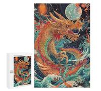 1000 PCS Rompecabezas Dragon in Space Art Print Rompecabezas para Adultos Carrera De Velocidad De Manos Ayuda A Ejercitar El Cerebro Juego De Hermoso Diseño 1000 PCS