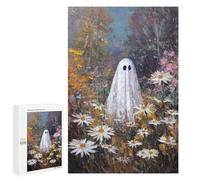 1000 PCS Rompecabezas Ghost in The Garden Oil Painting Rompecabezas para Adolescentes Carrera De Velocidad Manual Lista De Deseos con Juguetes De Papá Noel Juegos Educativos 1000 PCS