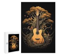 1000 PCS Rompecabezas para Adolescentes Acoustic Guitar Tree Life Rompecabezas para Adultos Juegos Divertidos Regalo De Cumpleaños Cumpleaños Y Navidad 1000 PCS