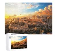 1000 PCS Rompecabezas para Adolescentes Acropolis of Athens Sunset Rompecabezas para Adultos Juego De Ingenio Regalos para Mujeres Cumpleaños Y Navidad 1000 PCS