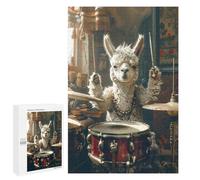 1000 PCS Rompecabezas para Adolescentes Alpaca Plays Drums Rompecabezas para Adultos Juegos Relajantes Mejora La Memoria Interacción Entre Padres E Hijos 1000 PCS