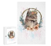 1000 PCS Rompecabezas para Adolescentes American Bobtail Cat Art Rompecabezas para Adultos Juego De Ingenio Análisis Y Lógica Cumpleaños 1000 PCS