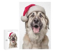 1000 PCS Rompecabezas para Adolescentes Anatolian Shepherd Dog with Santa Hat Rompecabezas para Adultos Juegos Relajantes Mejora La Memoria Interacción Entre Padres E Hijos 1000 PCS