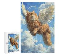 1000 PCS Rompecabezas para Adolescentes Angel Cat in Heaven Rompecabezas para Adolescentes Análisis Y Lógica Difícil Y Desafiante 1000 PCS