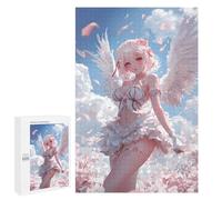 1000 PCS Rompecabezas para Adolescentes Anime Angel Girl in Bloom Heaven Wings Rompecabezas para Adultos Juegos De Relajación Decoración De Pared Ayuda A Ejercitar El Cerebro 1000 PCS