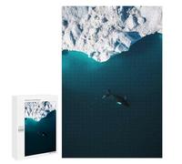 1000 PCS Rompecabezas para Adolescentes Arctic Humpback Whale from Above Rompecabezas para Adultos Juegos Divertidos Regalo De Cumpleaños Cumpleaños Y Navidad 1000 PCS