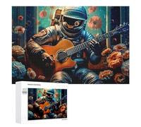1000 PCS Rompecabezas para Adolescentes Astronaut Serenades with Guitar Amidst Flowers Rompecabezas para Adultos Juegos Familiares Regalo De Cumpleaños Diversión En Casa Actividades, 1000 PCS