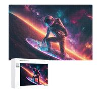 1000 PCS Rompecabezas para Adolescentes Astronaut Surfing in Space -11 Rompecabezas para Adultos Juguetes Antiestrés Regalo De Cumpleaños Regalo De Cumpleaños, Regalos, 1000 PCS
