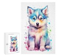 1000 PCS Rompecabezas para Adolescentes Baby Siberian Husky Puppy Rompecabezas para Adultos Juegos Familiares Corte De Precisión Difícil Y Desafiante 1000 PCS