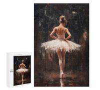 1000 PCS Rompecabezas para Adolescentes Ballet Dancer in Spotlight Red Curtain Call Ballet’s Final Bow Rompecabezas para Adultos Juego Práctico Difícil Interacción Entre Padres E Hijos 1000 PCS