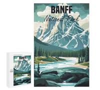 1000 PCS Rompecabezas para Adolescentes Banff National Park Rompecabezas para Adultos Juegos Divertidos Regalo De Cumpleaños Cumpleaños Y Navidad 1000 PCS