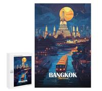 1000 PCS Rompecabezas para Adolescentes Bangkok Thailand Cityscape at Night Rompecabezas para Adultos Juegos Divertidos Regalo De Cumpleaños Cumpleaños Y Navidad 1000 PCS