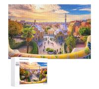 1000 PCS Rompecabezas para Adolescentes Barcelona's Magic Park Güell's Splendor Rompecabezas para Adolescentes Juguetes Antiestrés Vacaciones En Casa Matar El Tiempo Desafío Educativo 1000 PCS