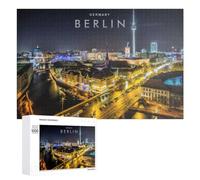 1000 PCS Rompecabezas para Adolescentes Berlin Nights City Lights and Landmarks Rompecabezas para Adolescentes Juguetes Antiestrés Vacaciones En Casa Matar El Tiempo Desafío Educativo 1000 PCS