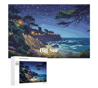 1000 PCS Rompecabezas para Adolescentes Big Sur California Night Landscape Rompecabezas para Adultos Juego Práctico Regalos para Mujeres Ayuda A Ejercitar El Cerebro 1000 PCS