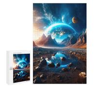 1000 PCS Rompecabezas para Adolescentes Blue Glow Rompecabezas para Adultos Juegos Familiares Mejora La Memoria Regalos para Amigos Y Familiares 1000 PCS