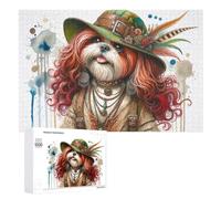 1000 PCS Rompecabezas para Adolescentes Bohemian Dog Fashion Accessories Rompecabezas para Adultos Juegos Familiares Regalo De Cumpleaños Diversión En Casa Actividades, 1000 PCS