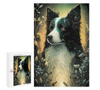 1000 PCS Rompecabezas para Adolescentes Border Collie Dog Rompecabezas para Adultos Juguetes Antiestrés Decoración De Pared Diversión Actividades En Casa, 1000 PCS