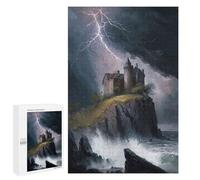 1000 PCS Rompecabezas para Adolescentes Burnt out Castle on Cliff Rompecabezas para Adultos Juguetes Antiestrés Desafío Difícil Cumpleaños