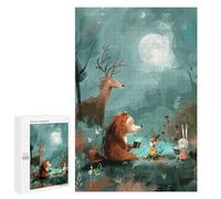 1000 PCS Rompecabezas para Adolescentes Campfire Stories - Cozy Forest Friends Rompecabezas Juegos Relajantes Pero Divertidos Y Humorísticos Cumpleaños Y Navidad 1000 PCS