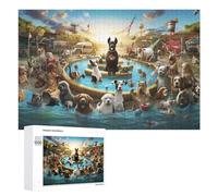 1000 PCS Rompecabezas para Adolescentes Canine Carnival A Dog'S Delightful Day out! Rompecabezas para Adolescentes Juguetes Antiestrés Vacaciones En Casa Matar El Tiempo Desafío Educativo 1000 PCS