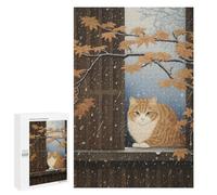 1000 PCS Rompecabezas para Adolescentes Cat Japanese Painting Rompecabezas para Adultos Juegos Familiares Mejora La Memoria Regalos para Amigos Y Familiares 1000 PCS