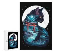 1000 PCS Rompecabezas para Adolescentes Cat Silhouette Torii Gate Juegos Familiares De Rompecabezas para Adultos Que Mejoran La Memoria Ayudan A Ejercitar El Cerebro 1000 PCS