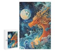 1000 PCS Rompecabezas para Adolescentes Celestial Dragons Gaze Rompecabezas para Adultos Juegos Familiares Mejora La Memoria Regalos para Amigos Y Familiares 1000 PCS