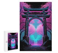 1000 PCS Rompecabezas para Adolescentes Cherry Blossom Japan Art Rompecabezas Juegos Relajantes Desafío Difícil Desafiante De Completar 1000 PCS