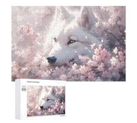 1000 PCS Rompecabezas para Adolescentes Cherry Blossom Wolf Serenity -1 Rompecabezas para Adultos Juego Familiar Análisis Y Lógica Regalos para Reducir El Estrés 1000 PCS