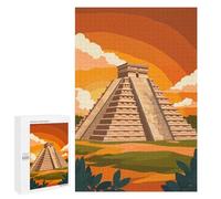 1000 PCS Rompecabezas para Adolescentes Chichen Itza Pyramid Rompecabezas para Adultos Juego Práctico Difícil Interacción Entre Padres E Hijos 1000 PCS