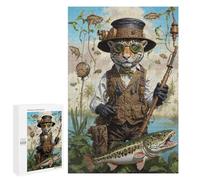 1000 PCS Rompecabezas para Adolescentes Chill Jaguar Gone Fishing Juegos Familiares De Rompecabezas para Adultos Que Mejoran La Memoria Ayudan A Ejercitar El Cerebro 1000 PCS