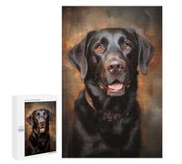 1000 PCS Rompecabezas para Adolescentes Chocolate Labrador Retriever Portrait Juegos Familiares De Rompecabezas para Adultos Que Mejoran La Memoria Ayudan A Ejercitar El Cerebro 1000 PCS