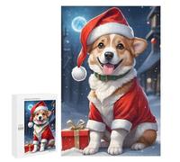 1000 PCS Rompecabezas para Adolescentes Christmas Dog Corgi Rompecabezas para Adultos Juguetes Antiestrés Desafío Difícil Cumpleaños